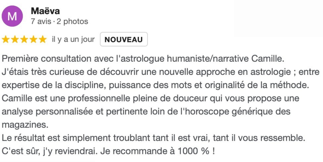 Camille Sarramea – consultation astrologique en ligne